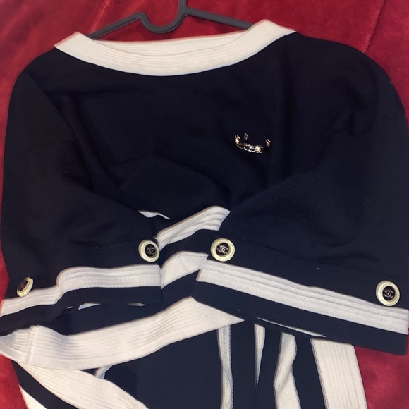 Chanel 14C 2014 Cruise Gondola  Karl Lagerfeld CC logo button knit dress… - Picture 12 of 15